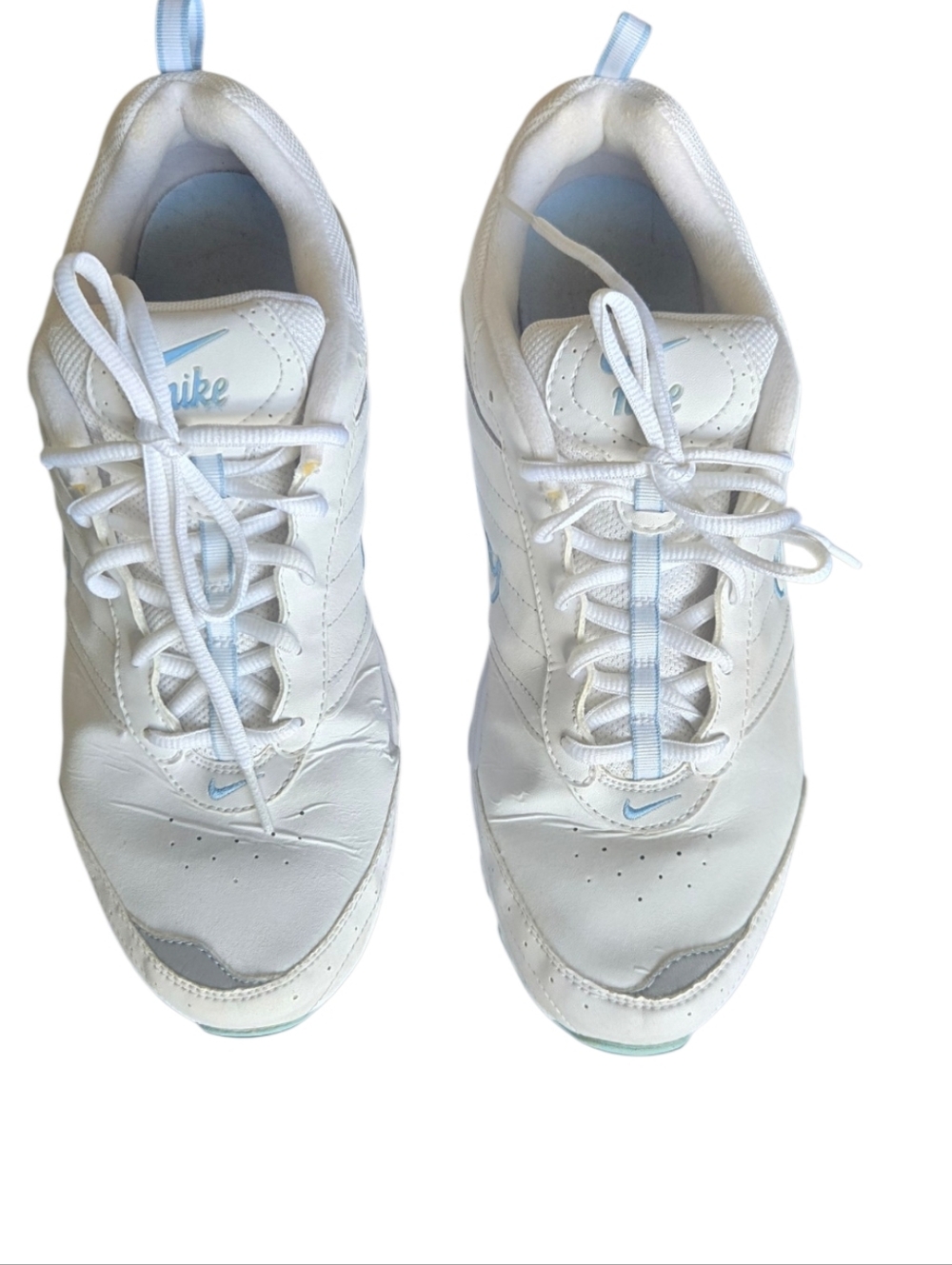 Nike White and Blue Sneakers